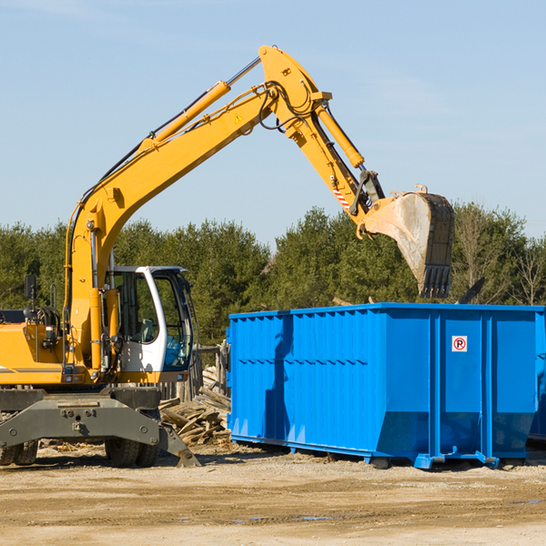 what are the rental fees for a residential dumpster in Roopville